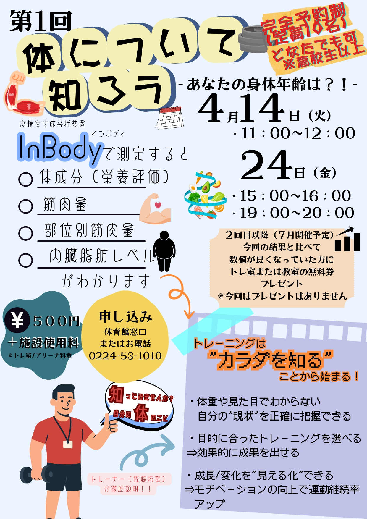 第１回：体について知ろう　インボディイベント開催のお知らせ
